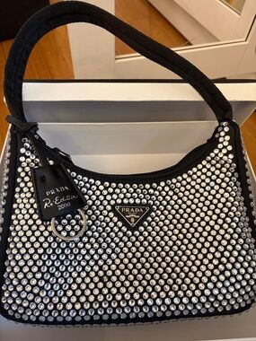 Beautiful black sparkling bag